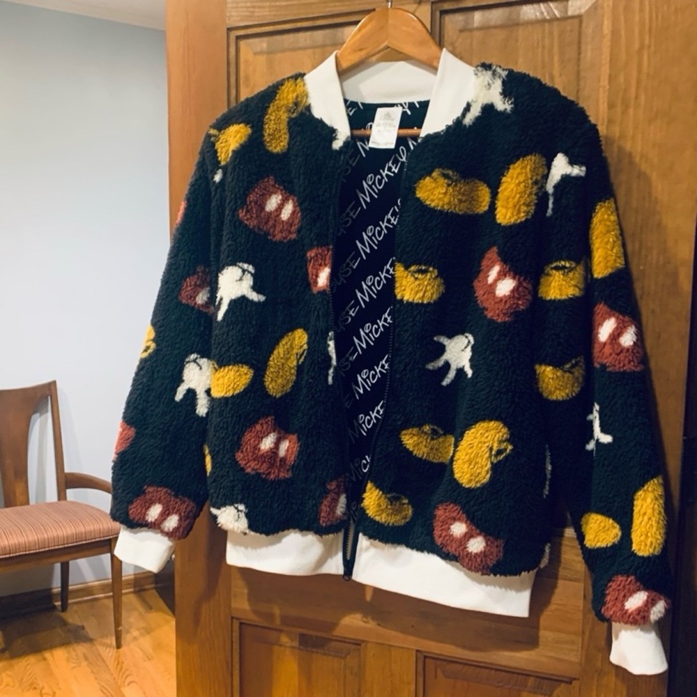DISNEY PARKS MICKEY MOUSE FLEECE SHERPA JACKET - Picture 3 of 10